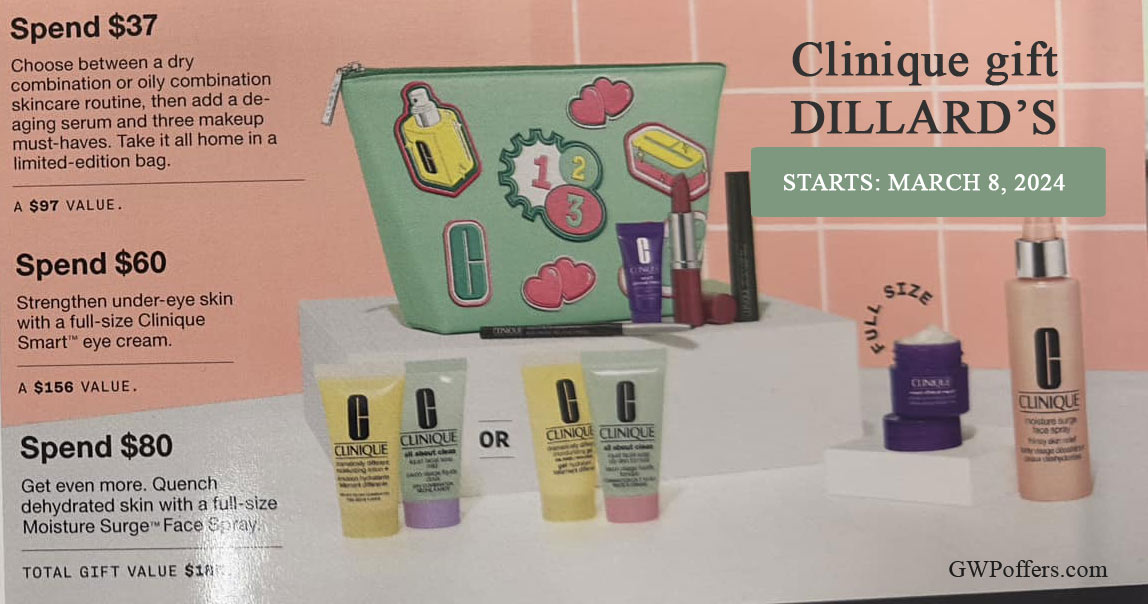 Clinique Gifts with Purchase March 2024