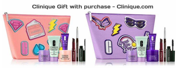 Two 8-pc free Clinique gifts to choose from on Clinique.com