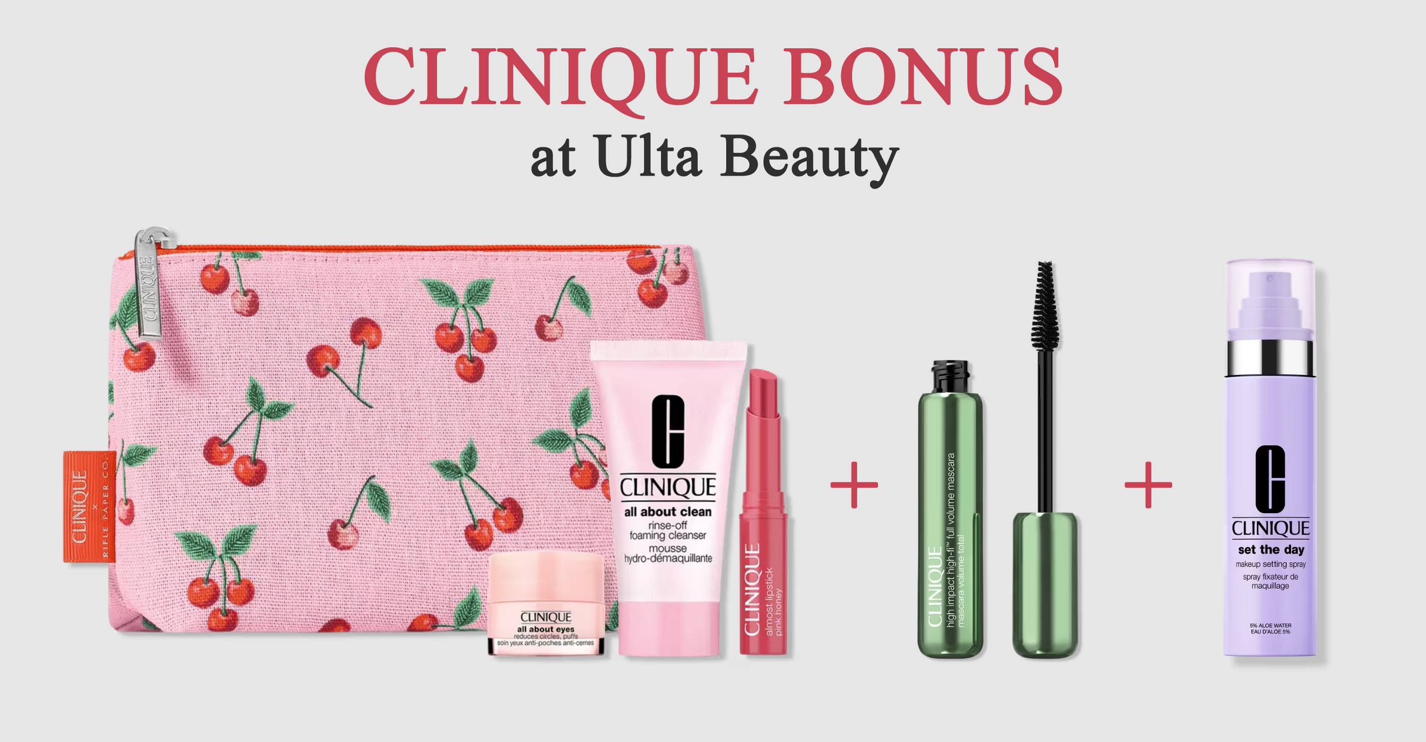 Clinique 4-piece gift with purchase at Ulta Beauty