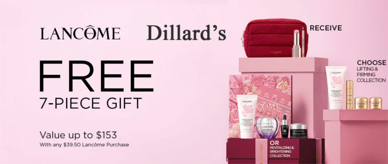 Lancôme 7-piece gift with purchase at Dillard's
